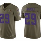 Men's Vikings #29 Xavier Rhodes salute to service jersey olive