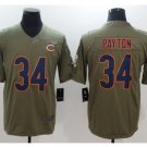 Men's Chicago bears #34 Walter Payton salute to service jersey olive