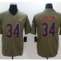 Men's Chicago bears #34 Walter Payton salute to service jersey olive