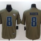 Men's Titans #8 Marcus Mariota salute to service jersey olive