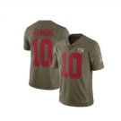 Men's New York Giants #10 Eli Manning salute to service jersey olive