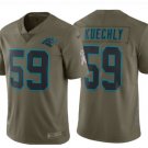 Men's Panthers #59 Luke Kuechly salute to service jersey olive