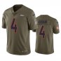 Men Broncos 4 Case Keenum salute to service jersey olive
