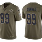 Men's Rams #99 Aaron Donald salute to service limited jersey olive