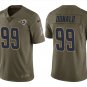 Men's Rams #99 Aaron Donald salute to service limited jersey olive
