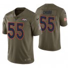 Men's Broncos #55 Bradley Chubb salute to service limited jersey olive