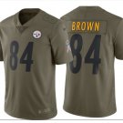 Men's steelers 84 antonio brown salute to service limited jersey olive