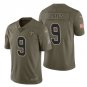 Men's New Orleans Saints #9 Drew Brees salute to service limited jersey olive