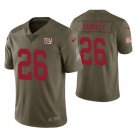 Men's New York Giants #26 saquon barkley salute to service jersey olive