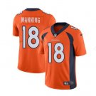 Men Broncos 18 Peyton Manning vapor untouchable color rush jersey orange