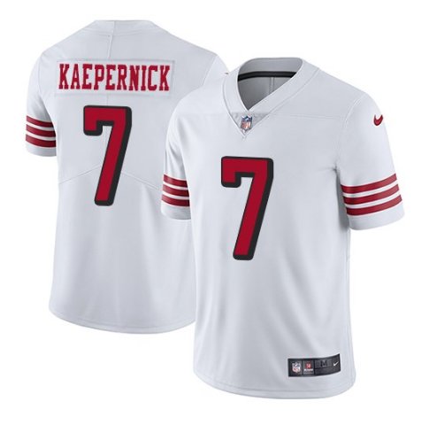 Men's 49ers #7 Colin Kaepernick color rush limited jersey white