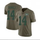 Men's New York Jets #14 Sam Darnold salute to service Jersey green