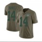 Men's New York Jets #14 Sam Darnold salute to service Jersey green