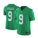 Mens Eagles #9 Nick Foles color rush Limited Jersey green