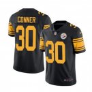 Mens Pittsburge Steelers #30 James Conner color rush Limited Jersey black