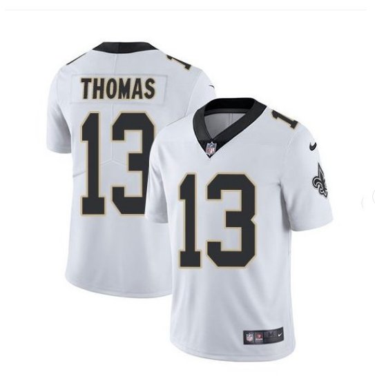 Men's Saints #13 Michael Thomas color rush Limited Jersey white