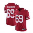 Men's 49ers #69 Mike McGlinchey color rush Limited Jersey red