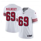 Men's 49ers #69 Mike McGlinchey color rush Limited Jersey white