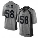 Men's Denver Broncos 58 Von Miller gridiron gray Limited jersey