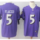 Men's baltimore Ravens #5 Joe Flacco color rush limited jersey purple