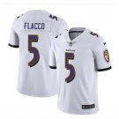 Men's baltimore Ravens #5 Joe Flacco color rush limited jersey white