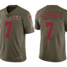 Men's 49ers #7 Colin Kaepernick salute to service jersey olive green