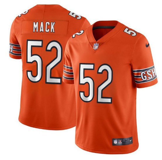 Men's Chicago bears #52 Khalil Mack color rush Limited jersey orange