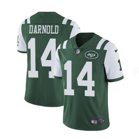 Men's New York Jets #14 Sam Darnold color rush Limited jersey green
