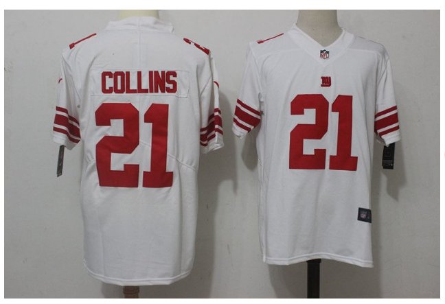 Men's Giants 21 Landon Collins color rush Limited jersey white
