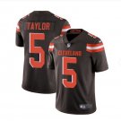 Men's Cleveland Browns #5 Tyrod Taylor color rush Football jersey brown