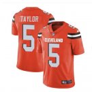 Men's Cleveland Browns #5 Tyrod Taylor color rush Football jersey orange