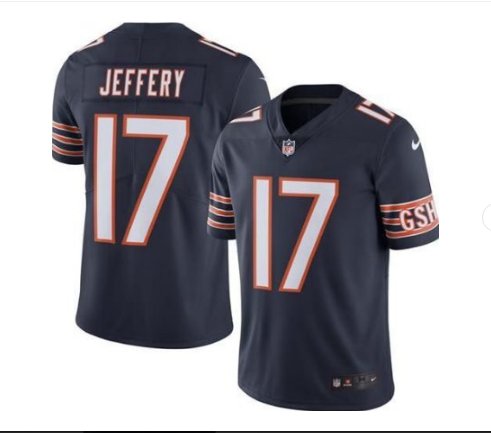 Men Chicago Bears #17 Alshon Jeffery color rush Limited jersey navy blue