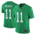 Men Philadelphia Eagles #11 carson wentz color rush Limited jersey green