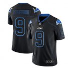 Men's Lions #9 Matthew Stafford black color rush limited lights out jersey