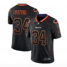 Men's bears #34 Walter Payton black color rush limited lights out jersey