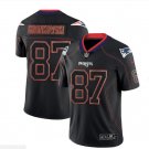 Men's Patriots 87 Rob Gronkowski black color rush limited lights out jersey