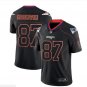 Men's Patriots 87 Rob Gronkowski black color rush limited lights out jersey