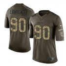 Men's Cowboys #90 DeMarcus Lawrence salute to service jersey green camo