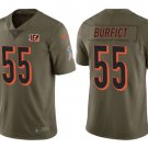 Men Cincinnati Bengals #55 Vontaze Burfict salute to service jersey olive