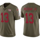 Men's Giants #13 Odell Beckham Jr salute to service jersey olive
