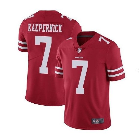 Men's 49ers #7 Colin Kaepernick color rush limited jersey red