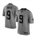 Men's New Orleans Saints #9 Drew Brees gridiron gray limited jersey