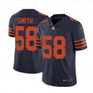 Men's Chicago bears #58 Roquan Smith color rush Limited jersey navy blue