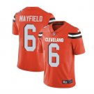 Men's Browns #6 Baker Mayfield color rush Limited jersey orange