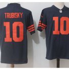 Men's Chicago bears #10 Mitchell Trubisky color rush Limited jersey navy
