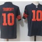 Men's Chicago bears #10 Mitchell Trubisky color rush Limited jersey navy