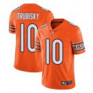 Men's Chicago bears #10 Mitchell Trubisky color rush Limited jersey orange
