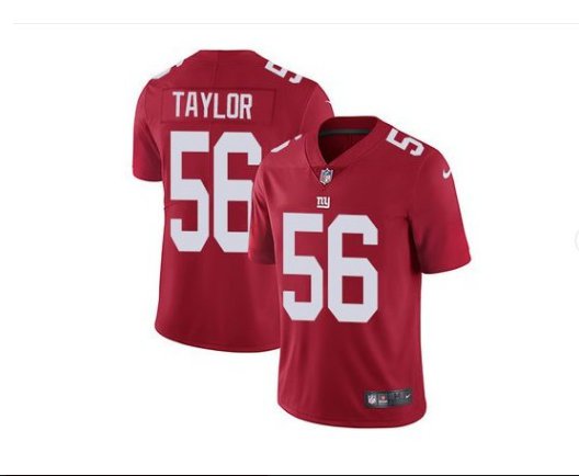 Men's NY Giants #56 Lawrence Taylor color rush Limited jersey red