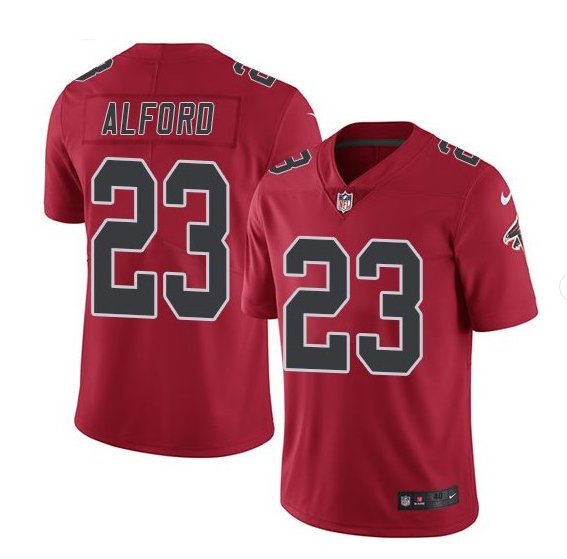 Men's Atlanta Falcons #23 Robert Alford color rush Limited jersey red