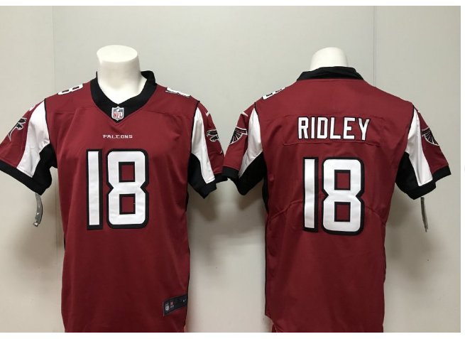 Men's Atlanta Falcons #18 Calvin Ridley color rush Limited jersey red